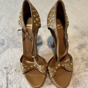 Moschino cheapandchic brown stiletto heels